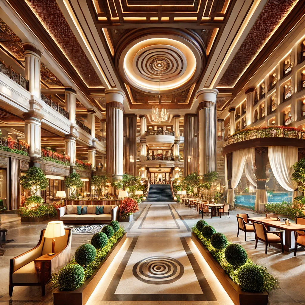 A luxury hotel in Vellore, offering modern amenities, lush green surroundings, and comfortable accommodation for travelers.