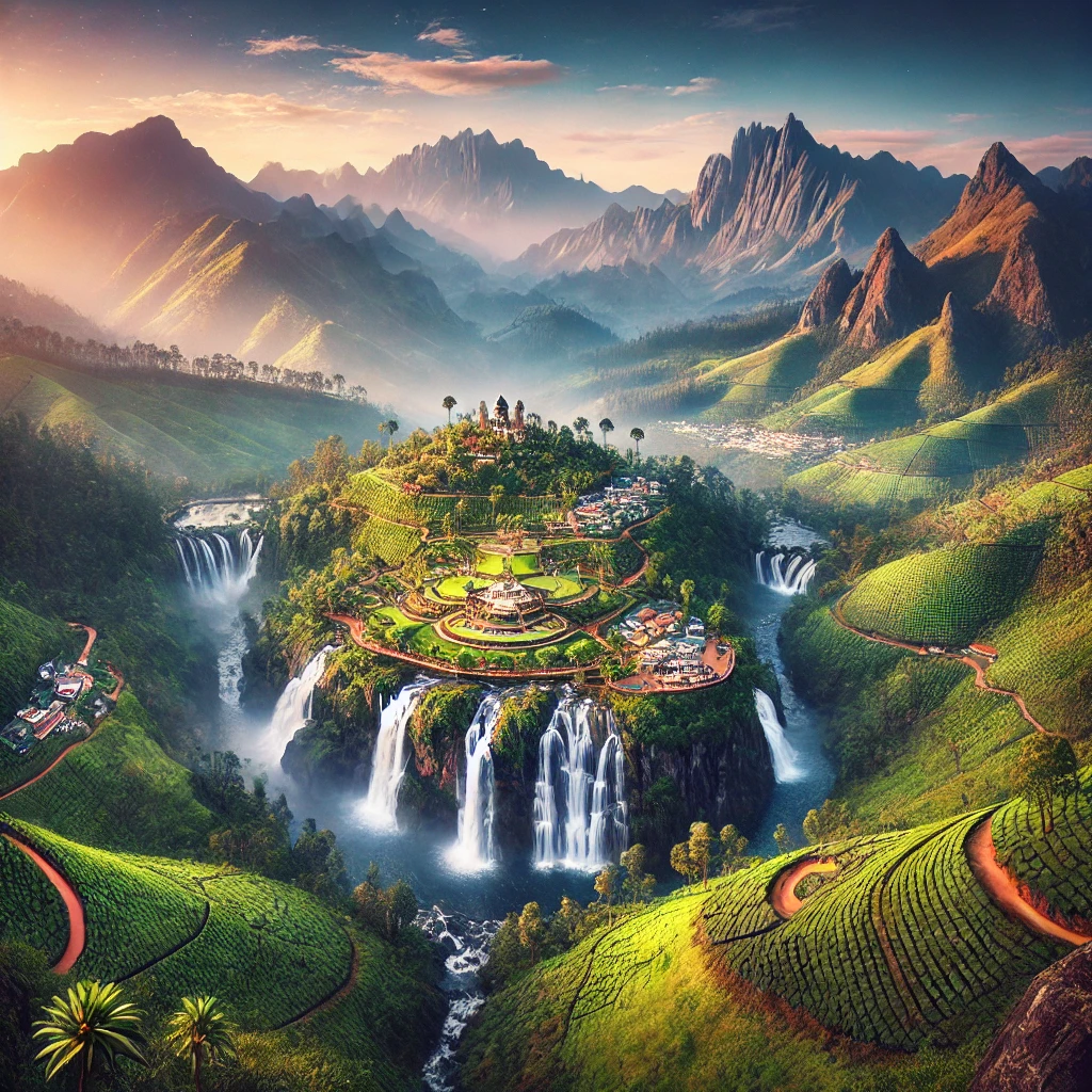 A panoramic view of Munnar’s top attractions, showcasing the best places to visit.