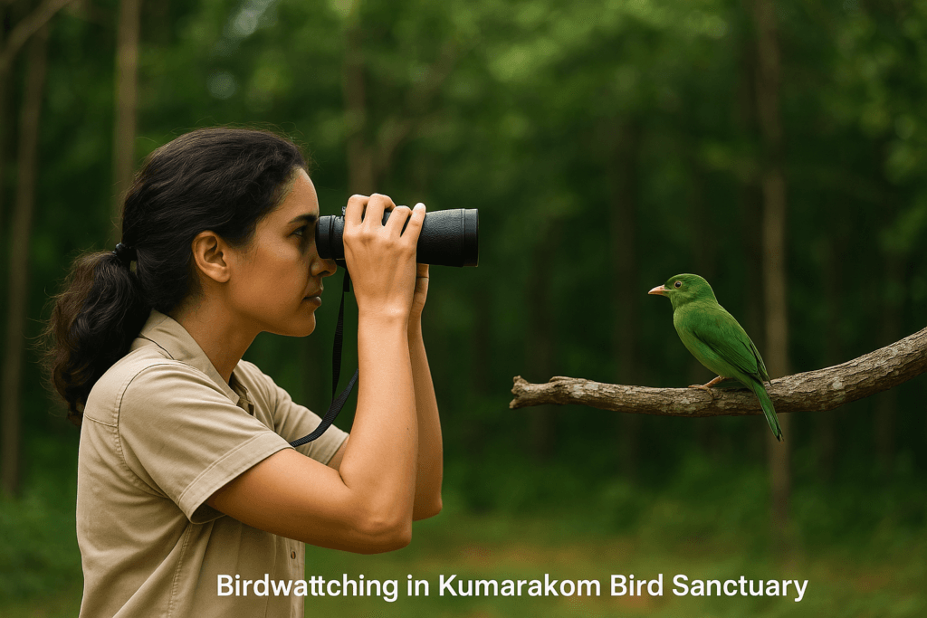 Birdwatching in Kumarakom bird sanctuary