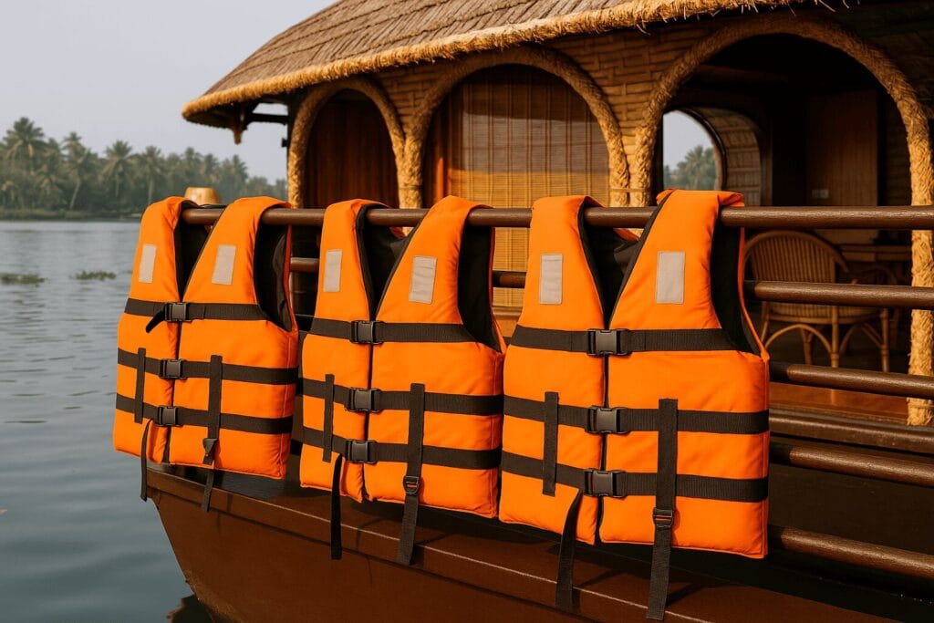 Life jackets on a houseboat