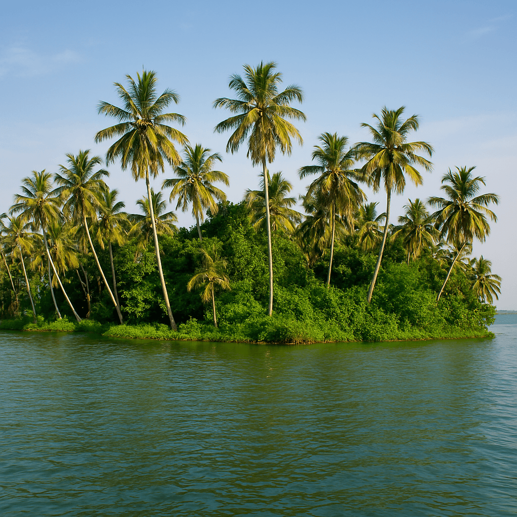 Pathiramanal Island view