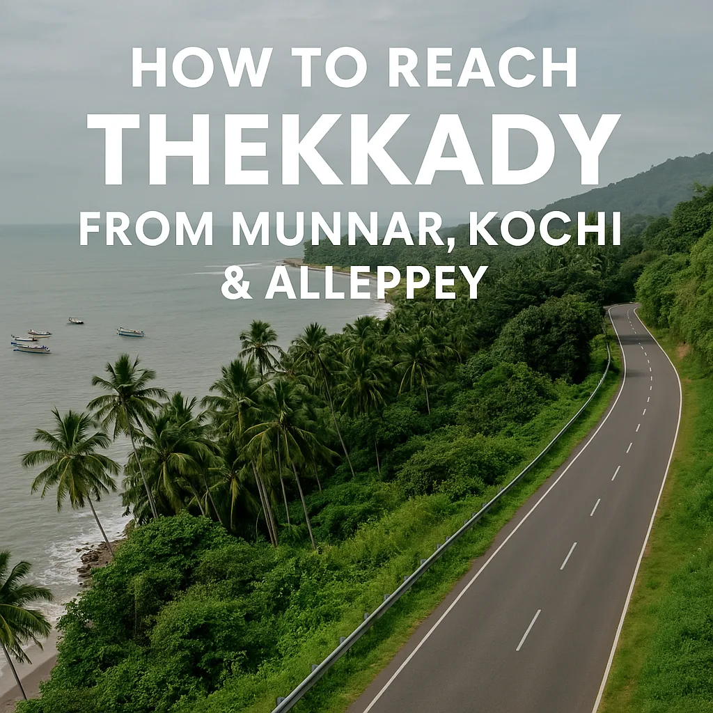 How to reach Thekkady – road through hills and coast between Munnar, Kochi, and Alleppey